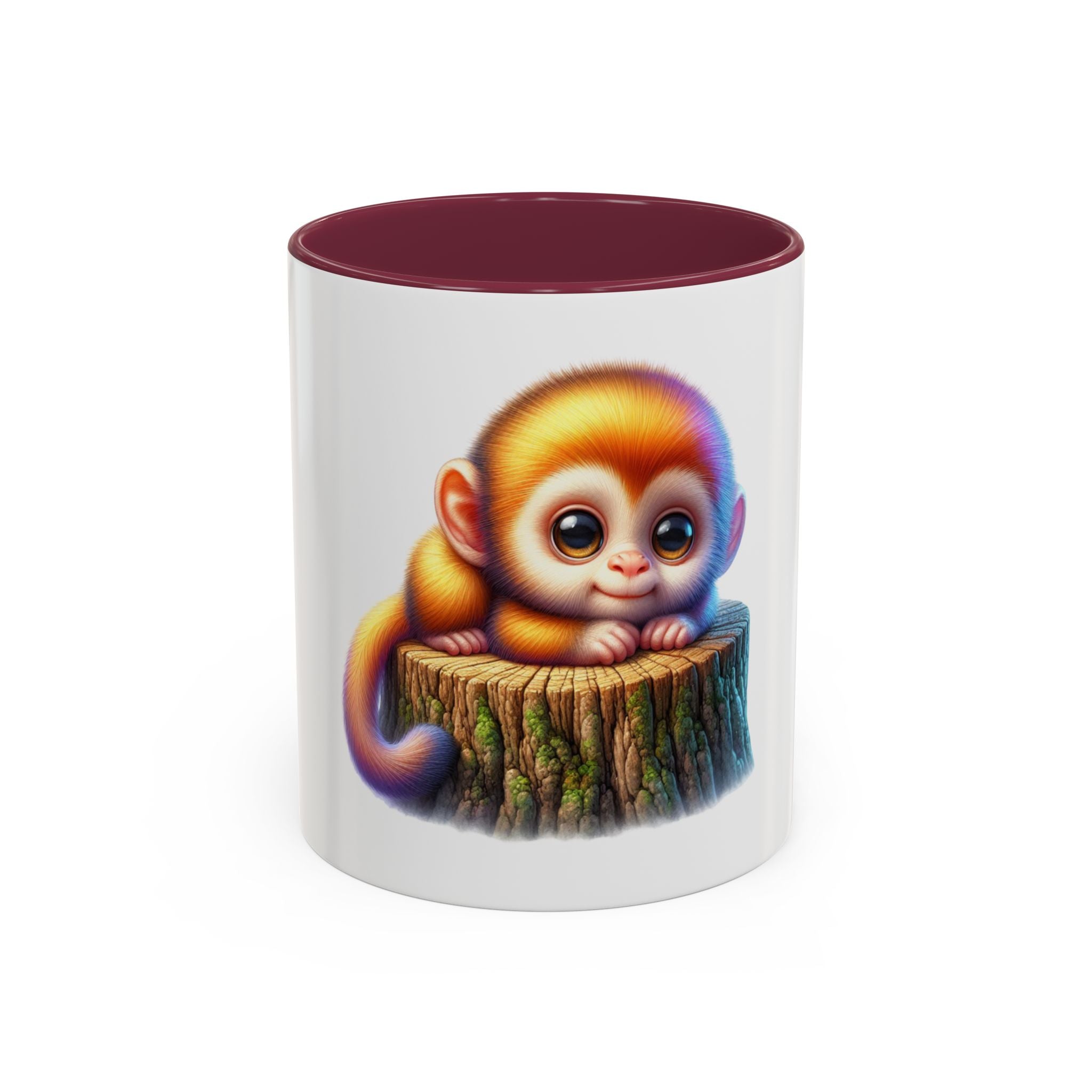 Cute Baby Monkey Coffee Mug — Colorful 11oz Ceramic Mug