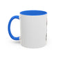 Cute Husky Puppy Coffee Mug — 11oznColor Accent Ceramic Mug