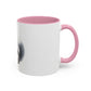 Cute Husky Puppy Coffee Mug — 11oz Color Accent Ceramic