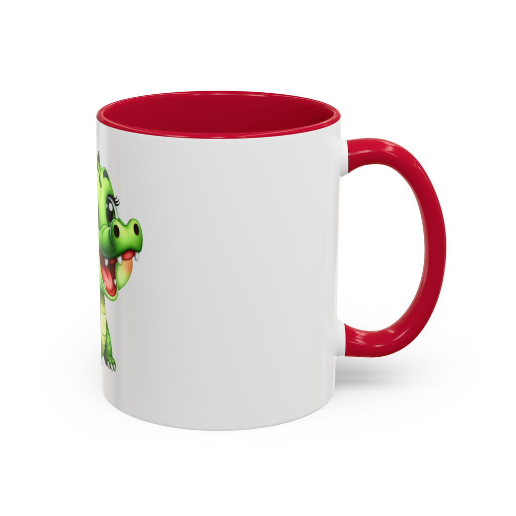 Cute Green Baby Dinosaur Coffee Mug (11oz)