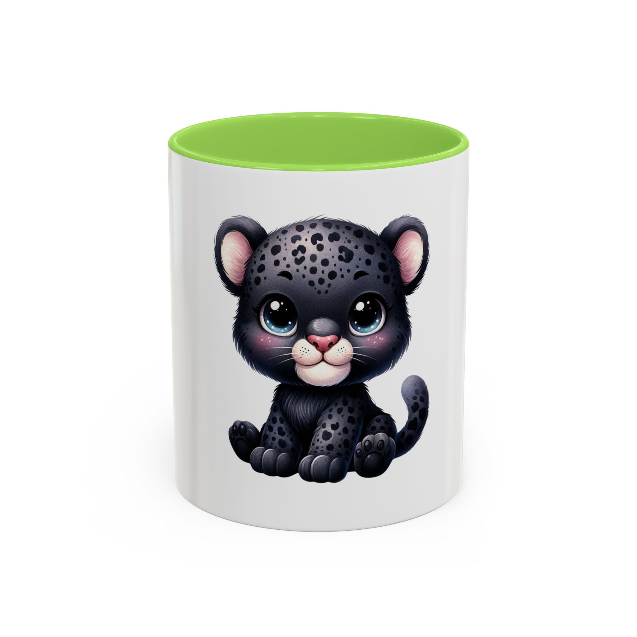 Cute Baby Black Panther Mug — Cute Leopard Cub Coffee Cup (11oz)