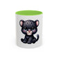 Cute Baby Black Panther Mug — Cute Leopard Cub Coffee Cup (11oz)