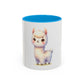 Cute Kawaii Alpaca Coffee Mug (11oz) – Adorable Pastel Llama Gift