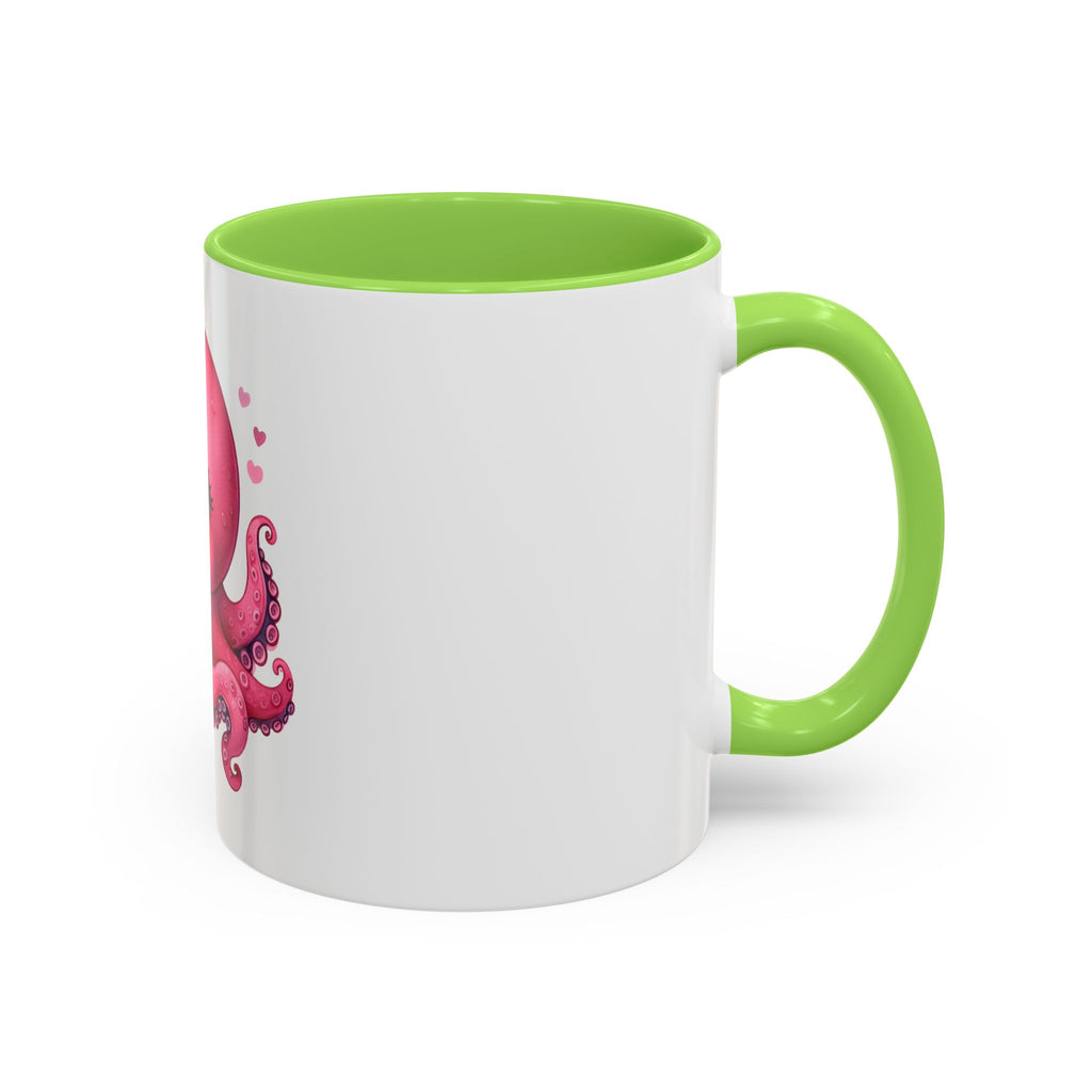Cute Pink Octopus Coffee Mug (11oz) — Kawaii Sea Animal Gift
