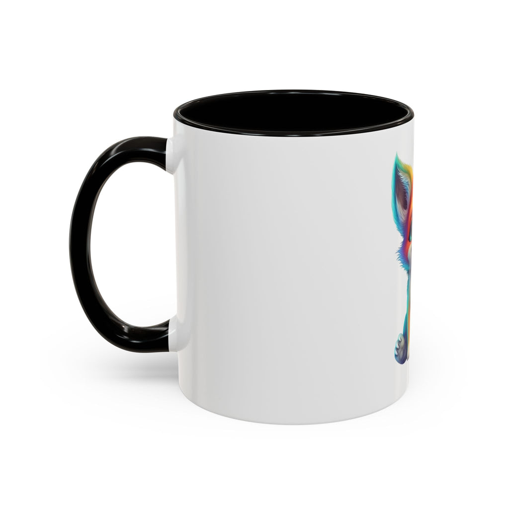 Cute Rainbow Fox Mug (11oz) – Colorful Kawaii Animal Coffee Cup