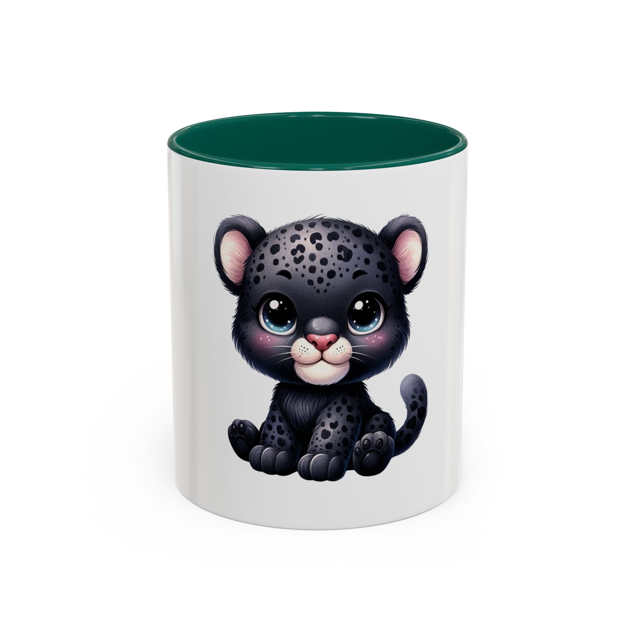 Cute Baby Black Panther Mug — Cute Leopard Cub Coffee Cup (11oz)