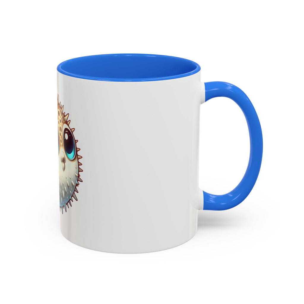 Cute Pufferfish Coffee Mug — Adorable Cartoon Sea Life Ceramic Mug (11oz)