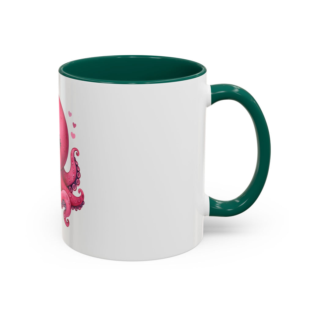 Cute Pink Octopus Coffee Mug (11oz) — Kawaii Sea Animal Gift