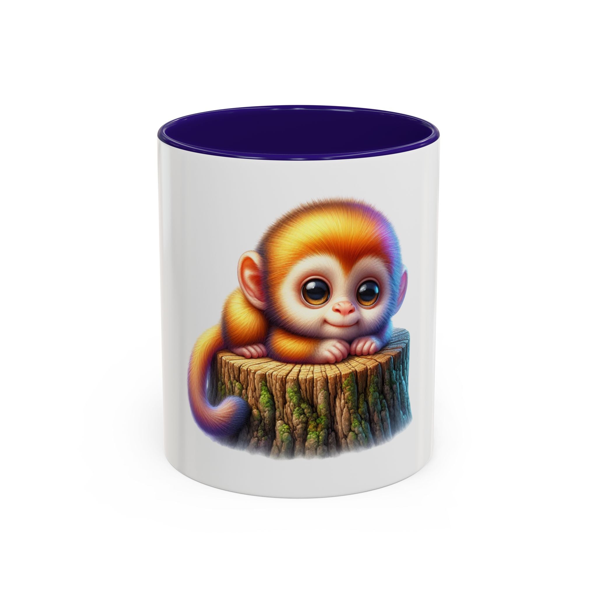 Cute Baby Monkey Coffee Mug — Colorful 11oz Ceramic Mug