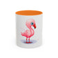Cute Pink Flamingo Coffee Mug — Color Accent 11oz
