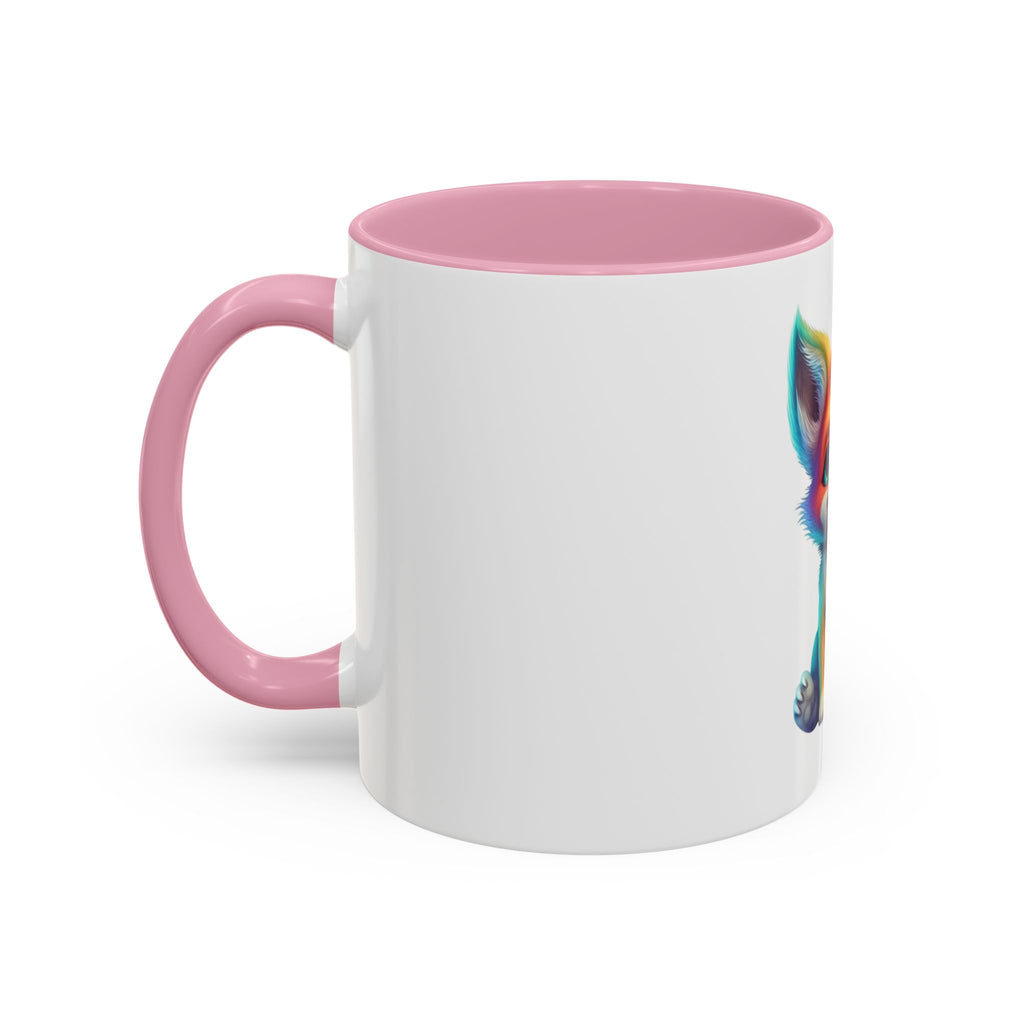 Cute Rainbow Fox Mug (11oz) – Colorful Kawaii Animal Coffee Cup