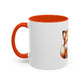 Cute Smiling Fox Coffee Mug — 11oz Color Accent Tea Cup