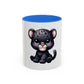 Cute Baby Black Panther Mug — Cute Leopard Cub Coffee Cup (11oz)