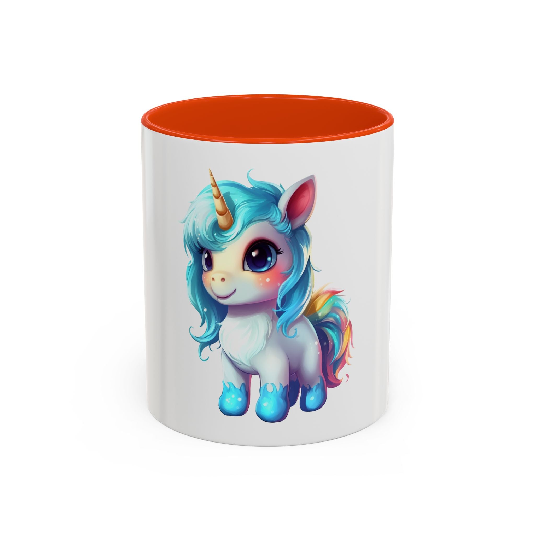 Cute Rainbow Unicorn Mug (11oz) — Colorful Kawaii Coffee Cup for Kids & Unicorn Lovers