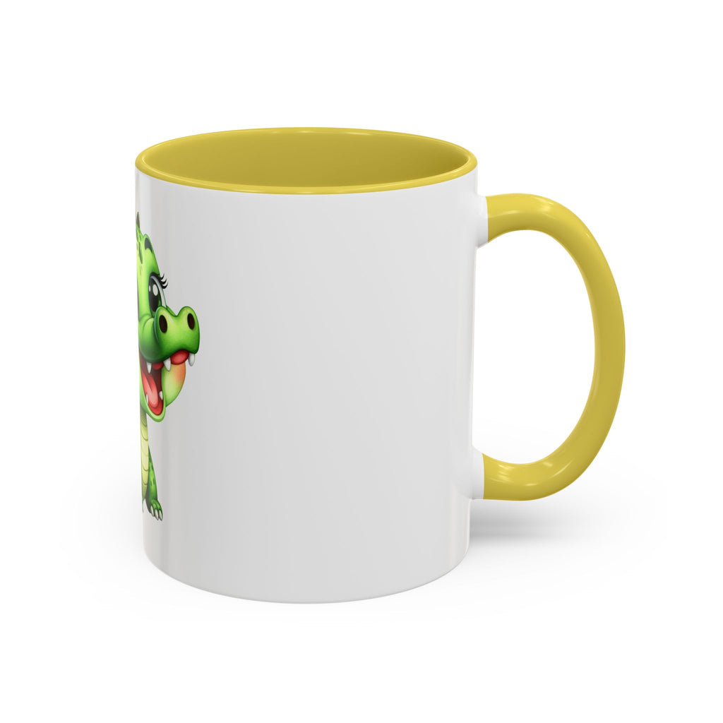 Cute Green Baby Dinosaur Coffee Mug (11oz)
