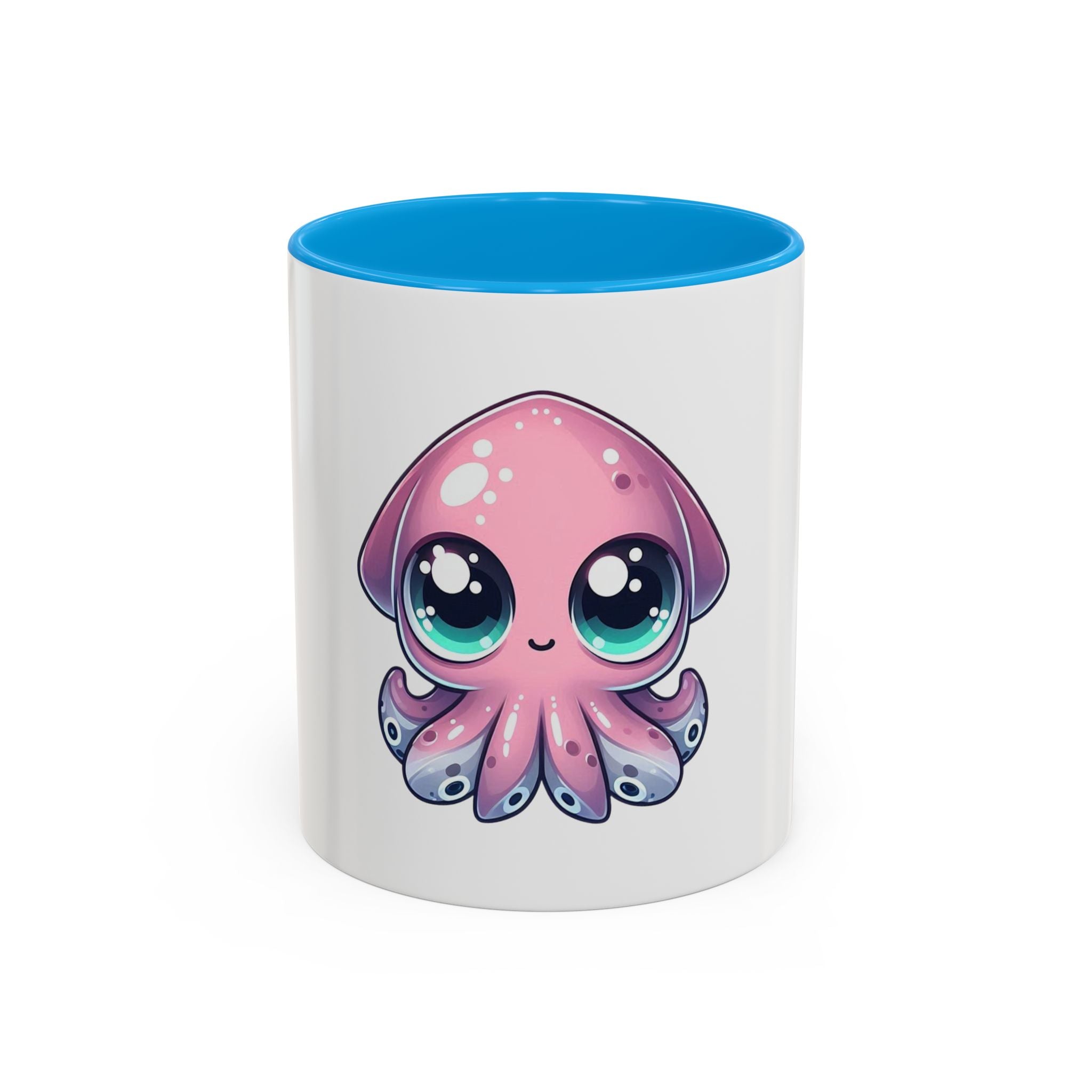 Cute Pink Kawaii Octopus Mug (11oz) - Adorable Anime-Style Coffee Cup