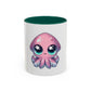 Cute Pink Kawaii Octopus Mug (11oz) - Adorable Anime-Style Coffee Cup