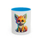 Cute Rainbow Fox Mug (11oz) – Colorful Kawaii Animal Coffee Cup