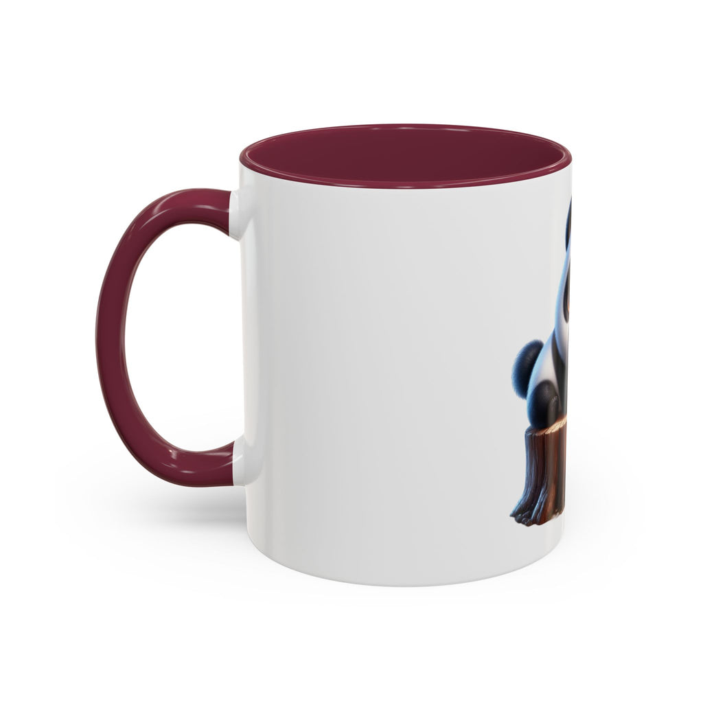 Cute Panda Mug — Adorable Baby Panda on Tree Stump (11oz)