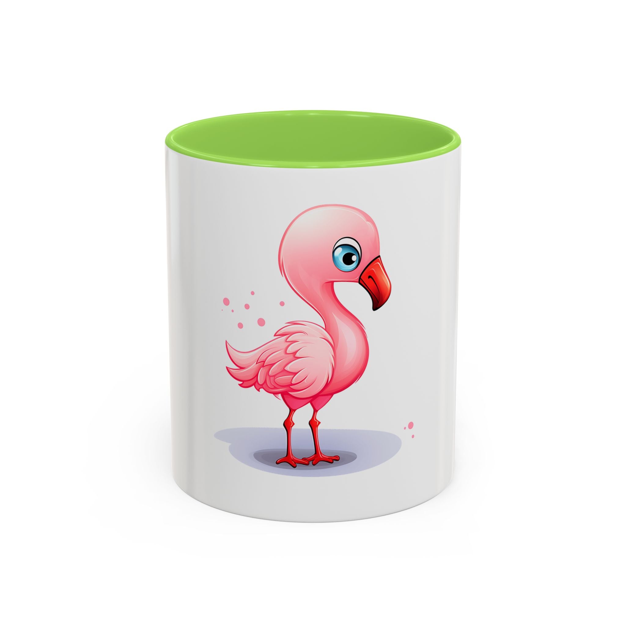 Cute Pink Flamingo Coffee Mug — Color Accent 11oz