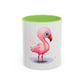 Cute Pink Flamingo Coffee Mug — Color Accent 11oz