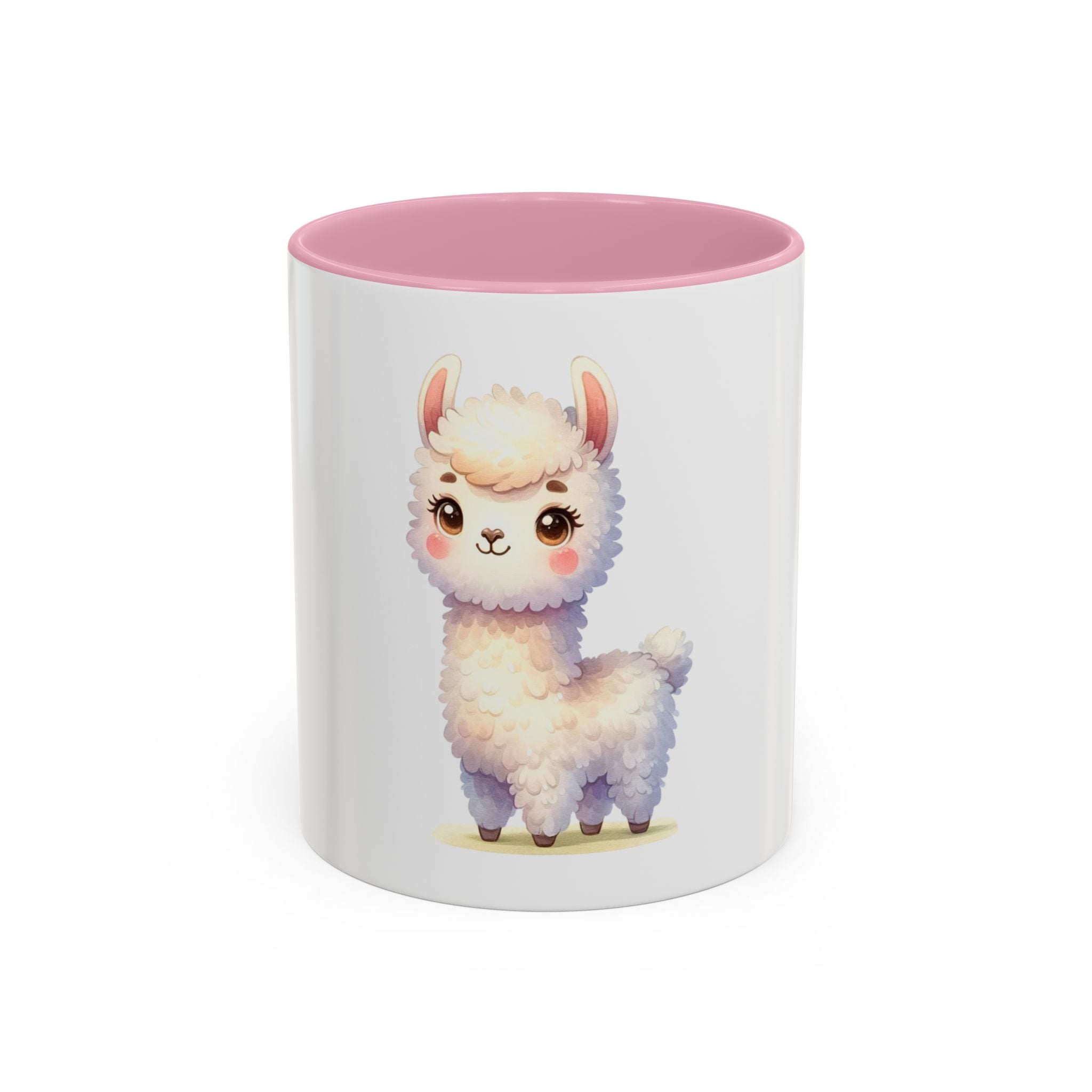 Cute Kawaii Alpaca Coffee Mug (11oz) – Adorable Pastel Llama Gift
