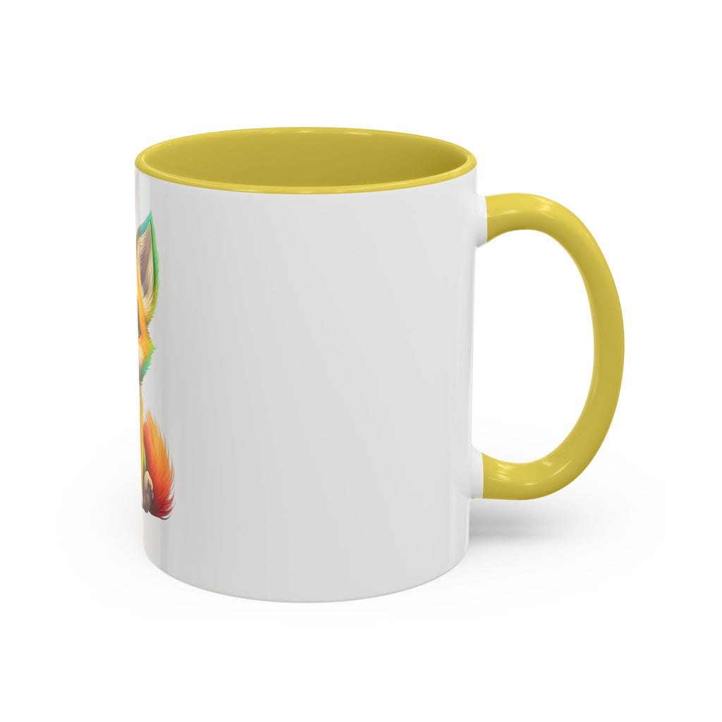 Cute Rainbow Fox Mug (11oz) – Colorful Kawaii Animal Coffee Cup