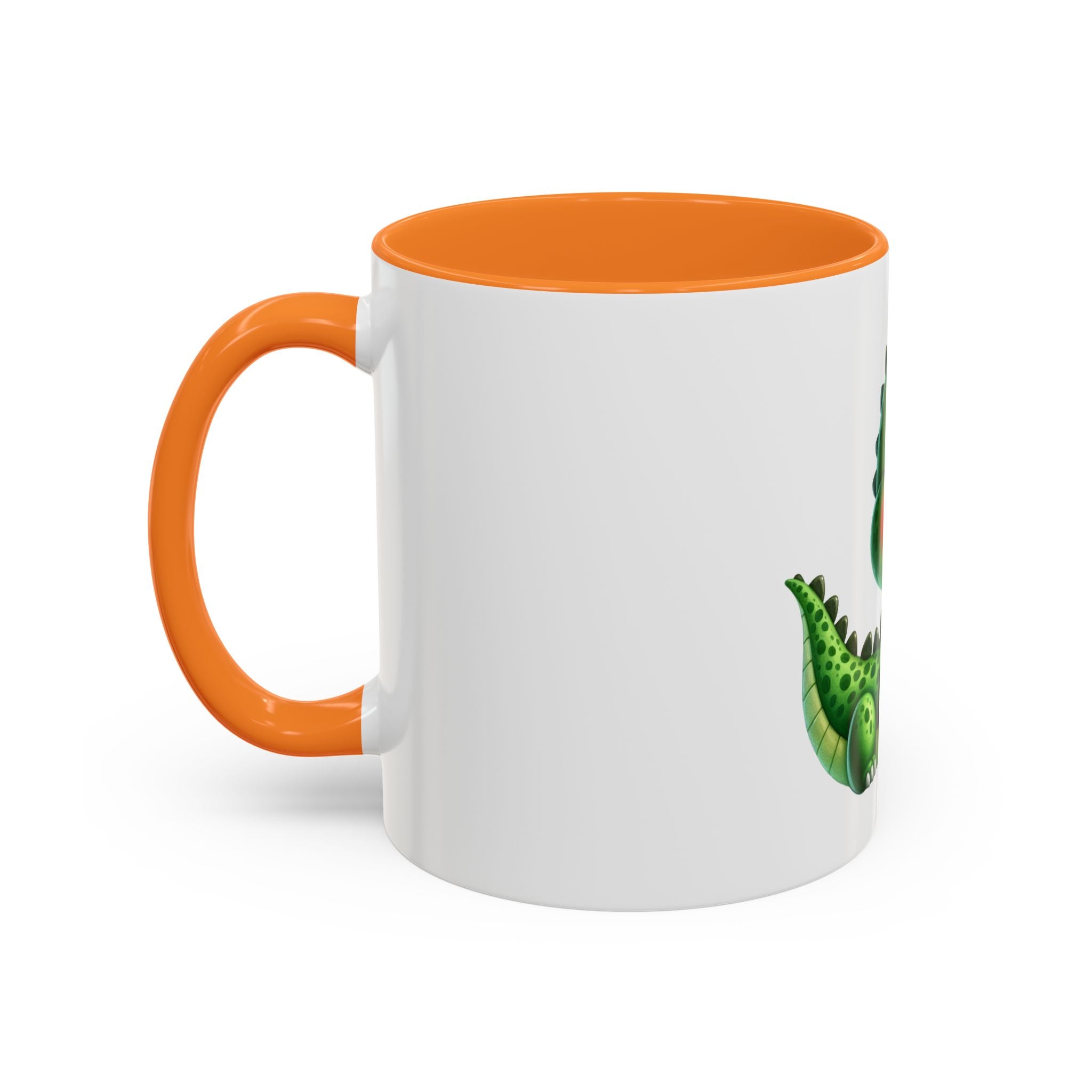 Cute Green Baby Dinosaur Coffee Mug (11oz)