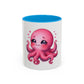 Cute Pink Octopus Coffee Mug (11oz) — Kawaii Sea Animal Gift