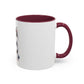 Cute Husky Puppy Coffee Mug — 11oznColor Accent Ceramic Mug