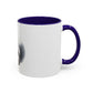 Cute Husky Puppy Coffee Mug — 11oz Color Accent Ceramic
