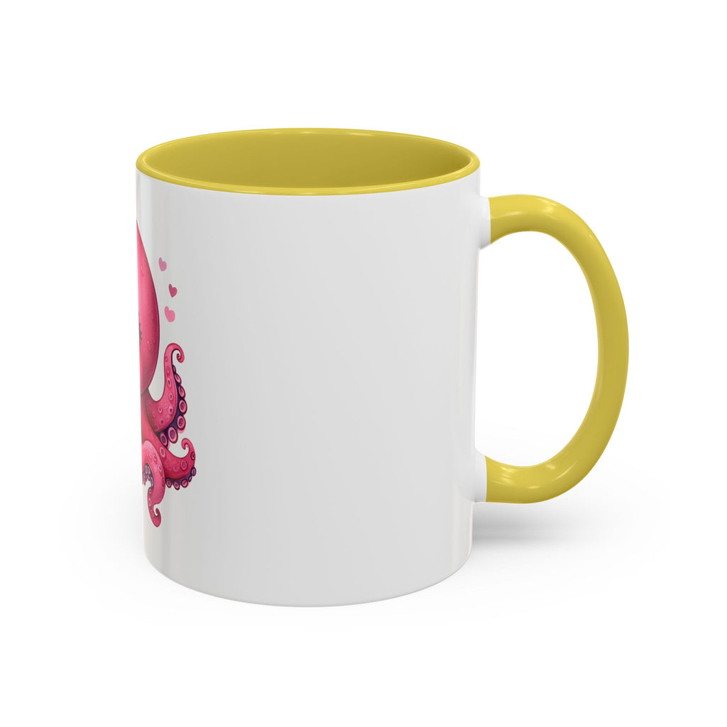 Cute Pink Octopus Coffee Mug (11oz) — Kawaii Sea Animal Gift