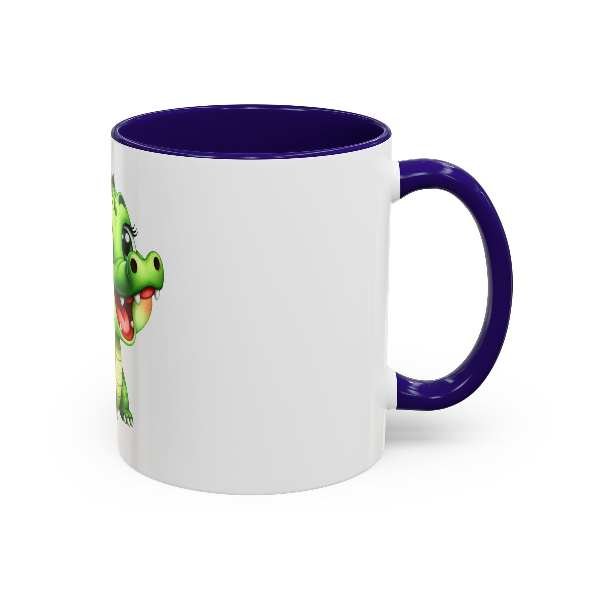 Cute Green Baby Dinosaur Coffee Mug (11oz)