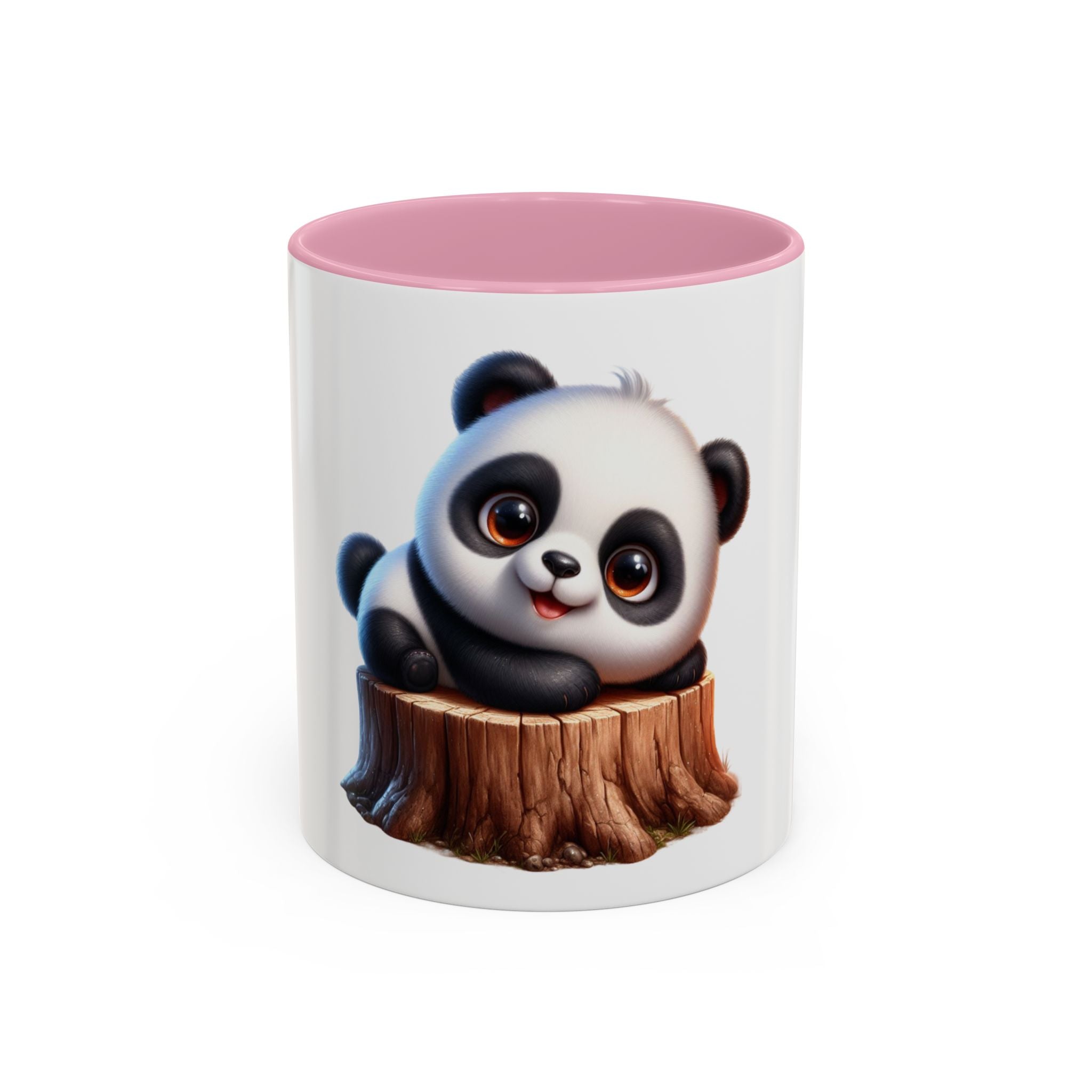 Cute Panda Mug — Adorable Baby Panda on Tree Stump (11oz)