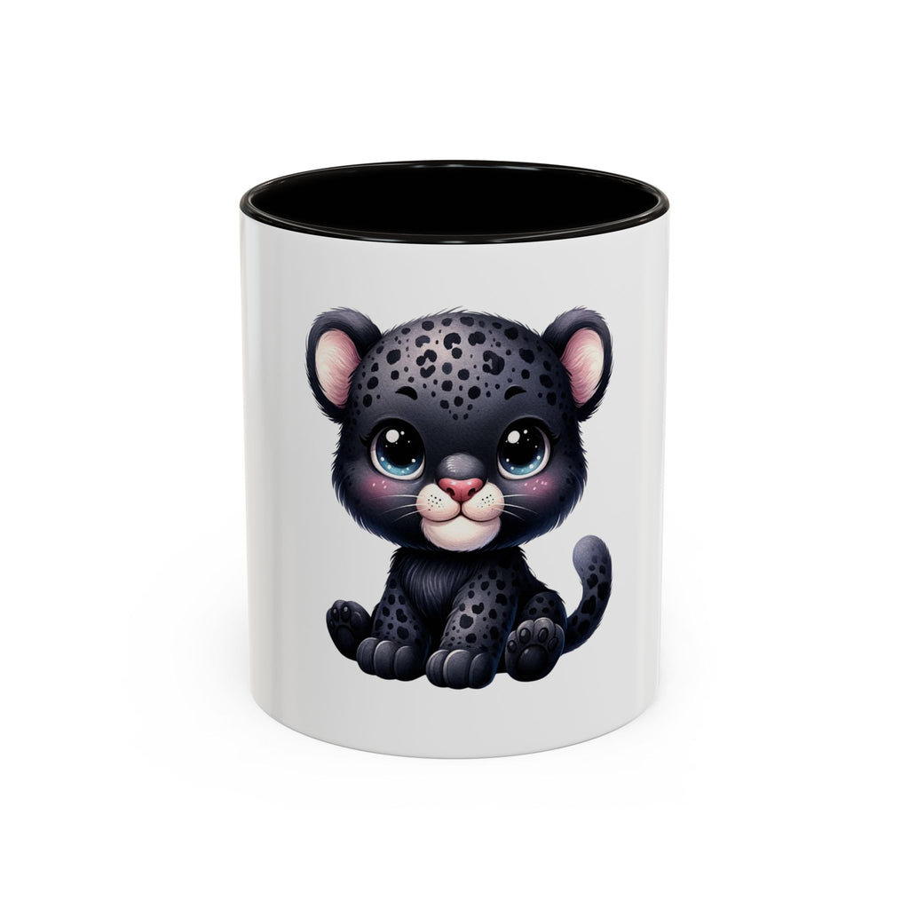 Cute Baby Black Panther Mug — Cute Leopard Cub Coffee Cup (11oz)