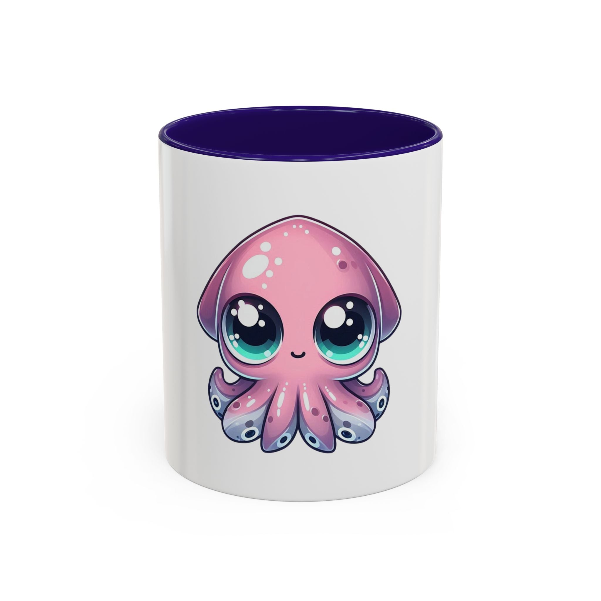 Cute Pink Kawaii Octopus Mug (11oz) - Adorable Anime-Style Coffee Cup