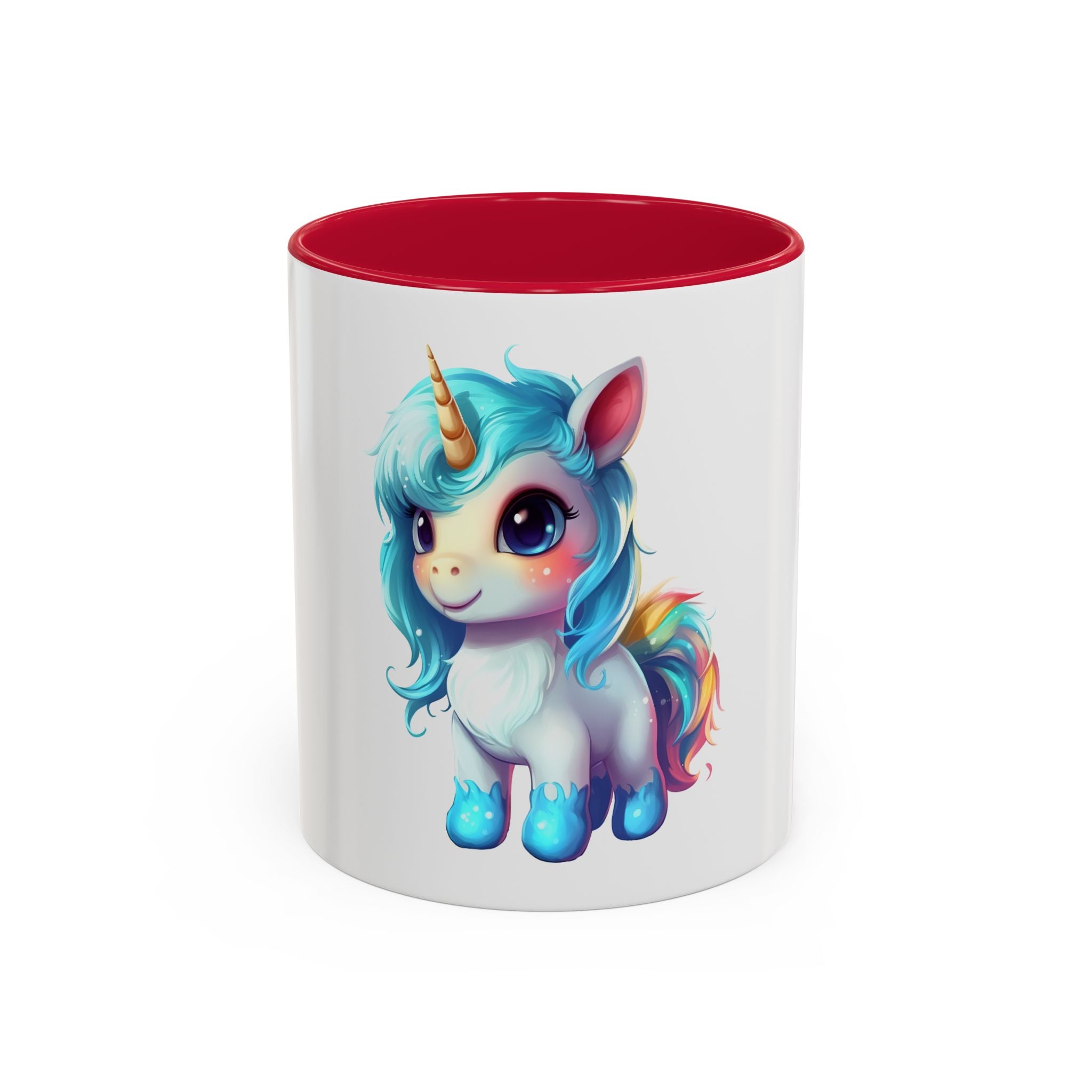 Cute Rainbow Unicorn Mug (11oz) — Colorful Kawaii Coffee Cup for Kids & Unicorn Lovers
