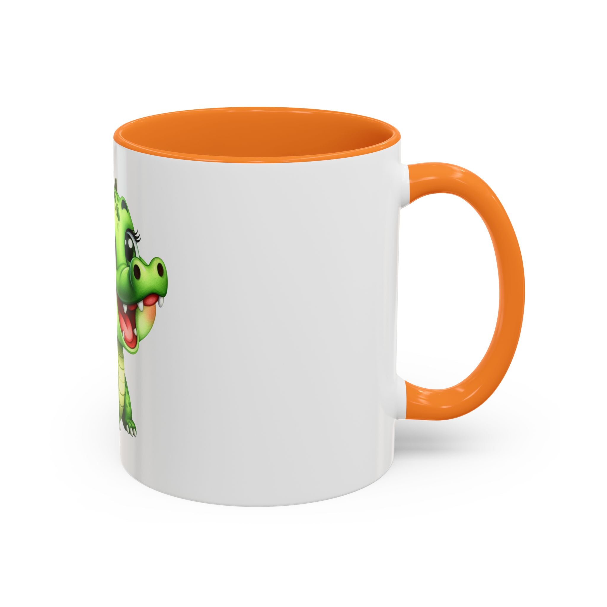 Cute Green Baby Dinosaur Coffee Mug (11oz)