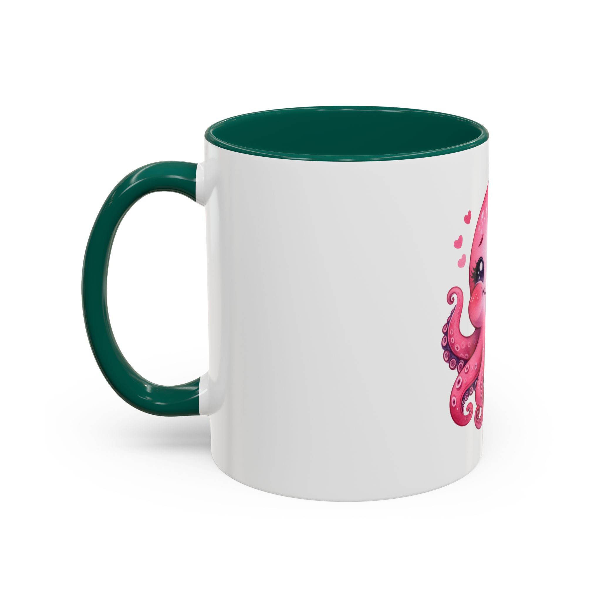 Cute Pink Octopus Coffee Mug (11oz) — Kawaii Sea Animal Gift