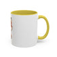 Cute Smiling Fox Coffee Mug — 11oz Color Accent Tea Cup