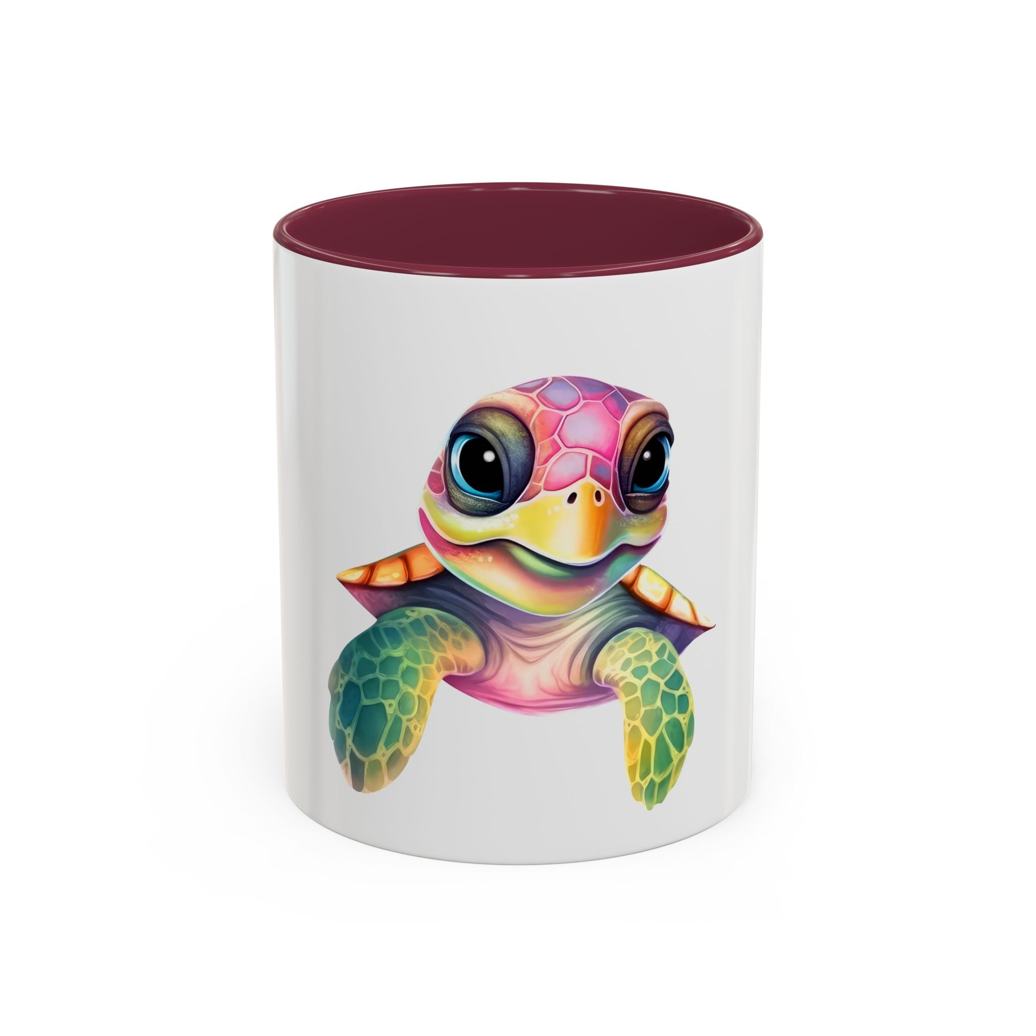 Colorful Sea Turtle Mug (11oz) – Cute Rainbow Marine Coffee Cup