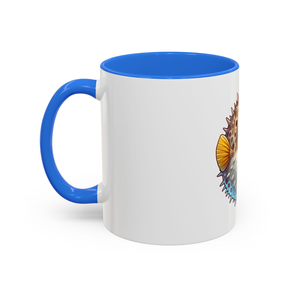 Cute Pufferfish Coffee Mug — Adorable Cartoon Sea Life Ceramic Mug (11oz)