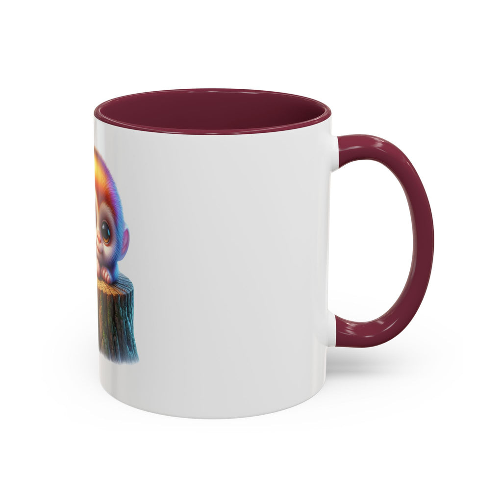 Cute Baby Monkey Coffee Mug — Colorful 11oz Ceramic Mug