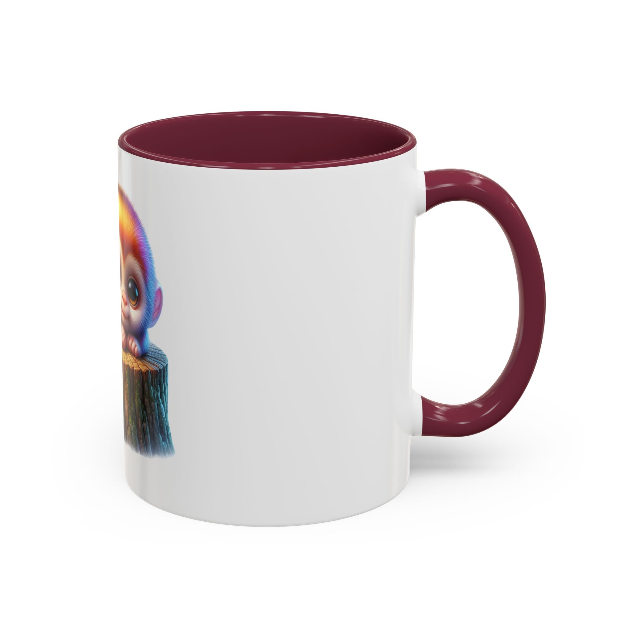 Cute Baby Monkey Coffee Mug — Colorful 11oz Ceramic Mug