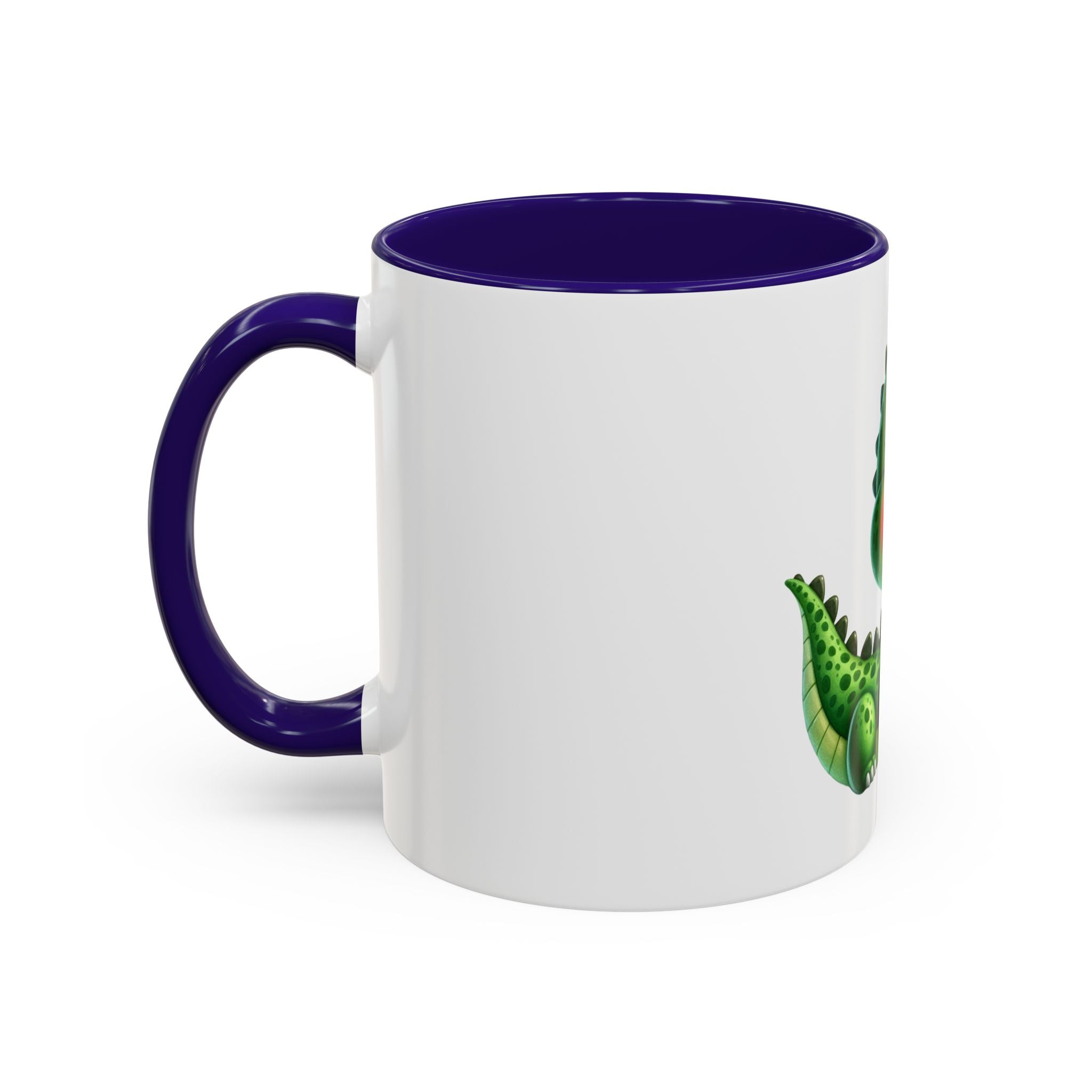 Cute Green Baby Dinosaur Coffee Mug (11oz)
