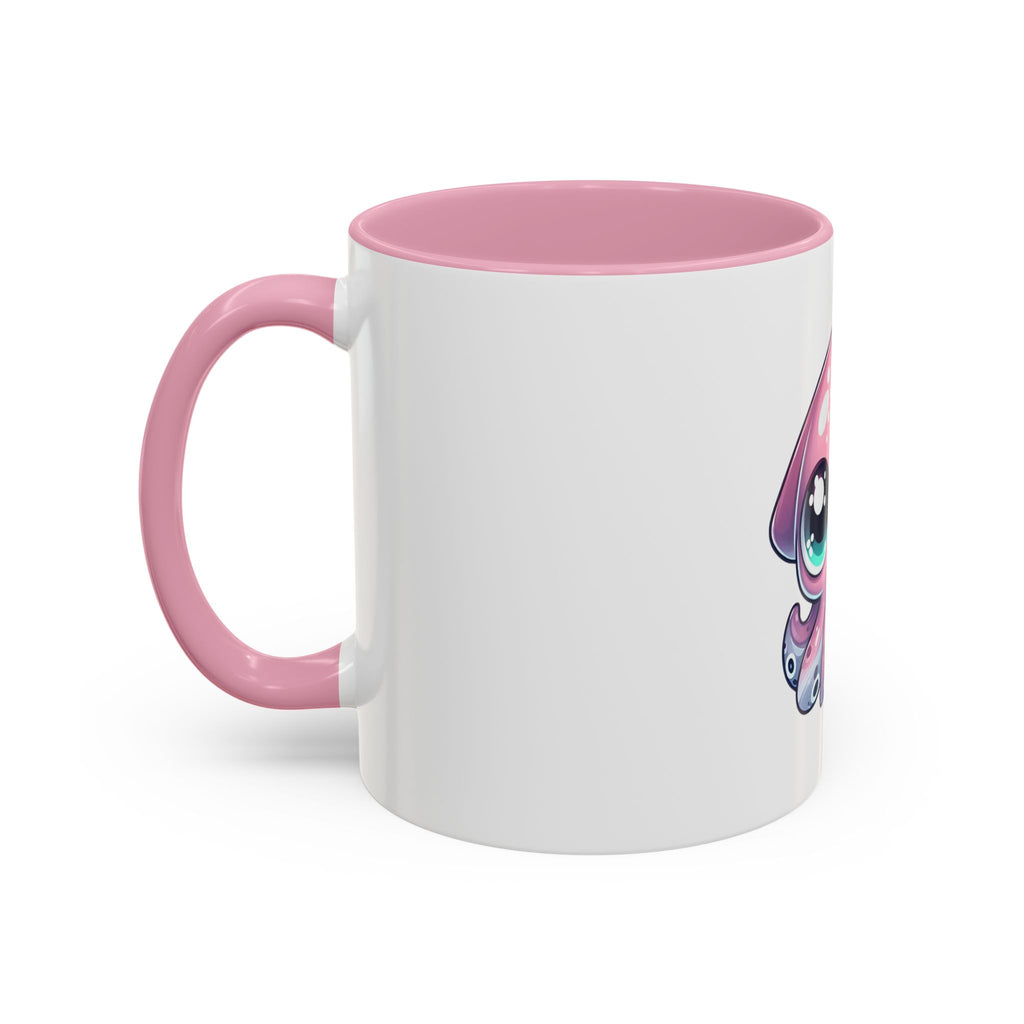 Cute Pink Kawaii Octopus Mug (11oz) - Adorable Anime-Style Coffee Cup