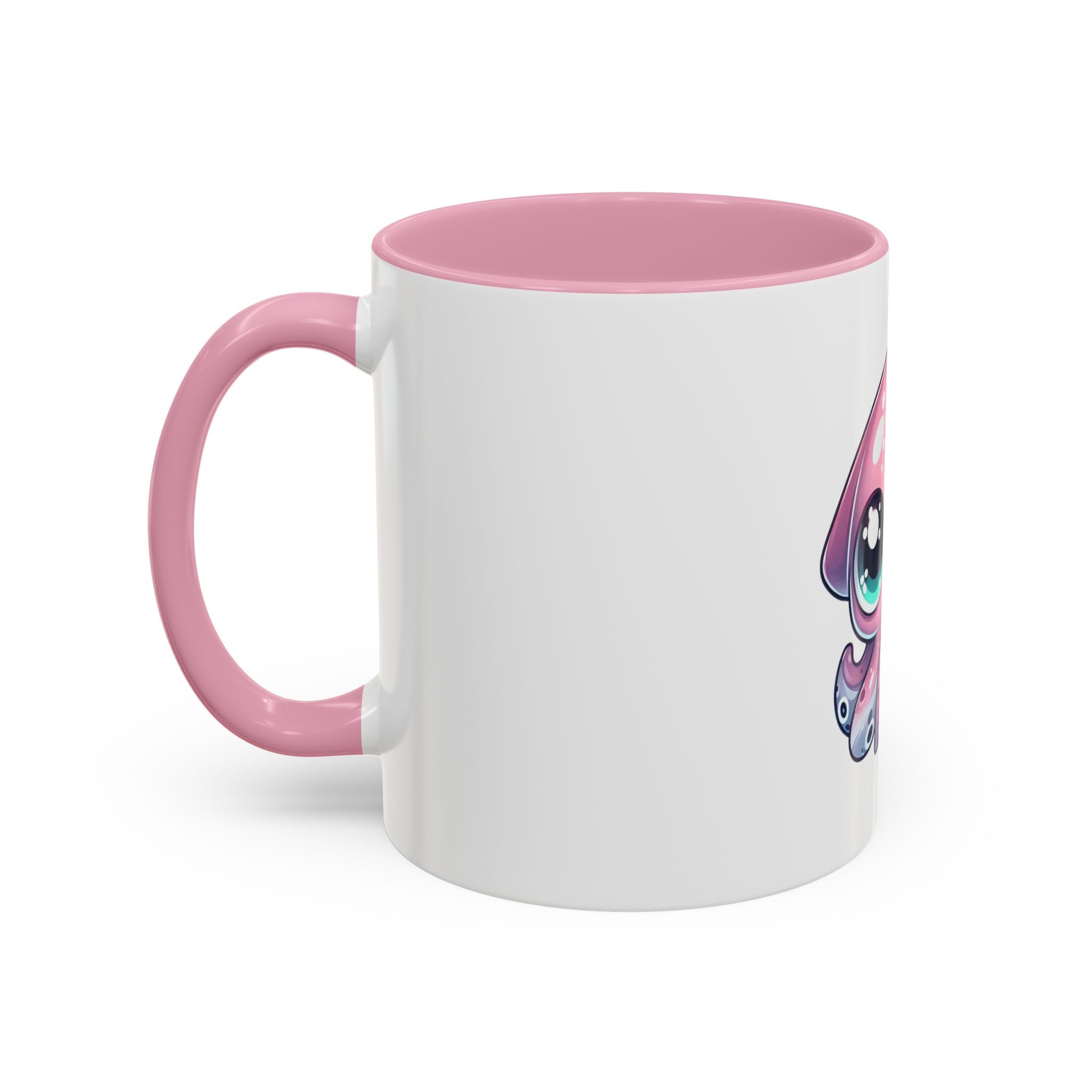 Cute Pink Kawaii Octopus Mug (11oz) - Adorable Anime-Style Coffee Cup