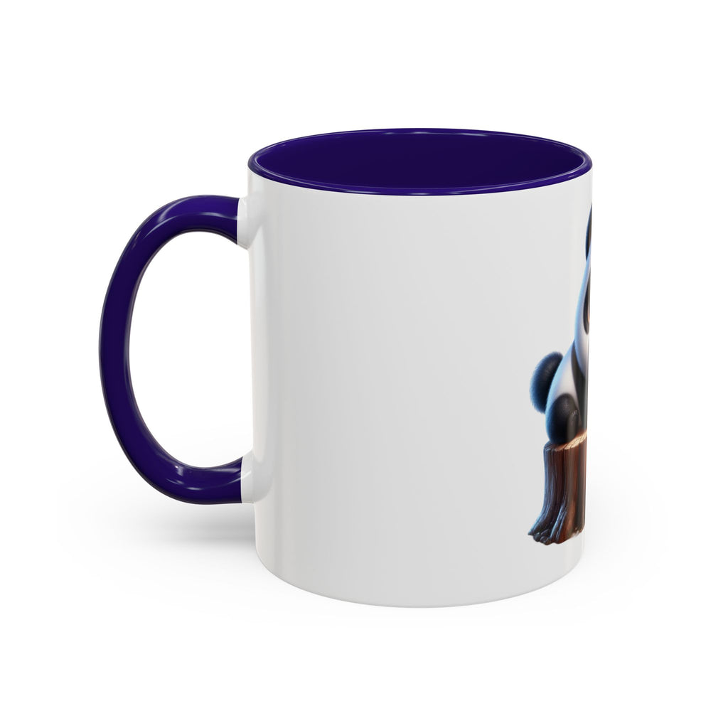 Cute Panda Mug — Adorable Baby Panda on Tree Stump (11oz)