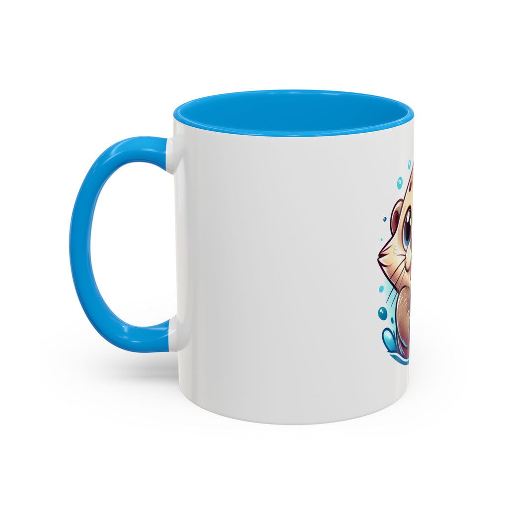 Cute Otter Mug (11oz) — Adorable Cartoon Sea Otter Coffee Cup