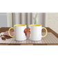 White Ceramic Mug with Color Inside